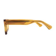 Rectangle Transparent Brown Eyeglasses