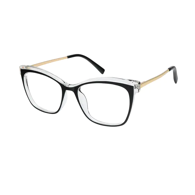Cat-eye Black/Clear Eyeglasses