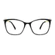 Cat-eye Black/Clear Eyeglasses