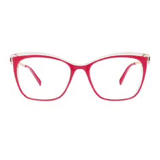 Cat-eye Transparent Pink Eyeglasses