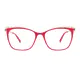 Cat-eye Transparent Pink Eyeglasses