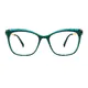 Cat-eye Transparent Green Eyeglasses