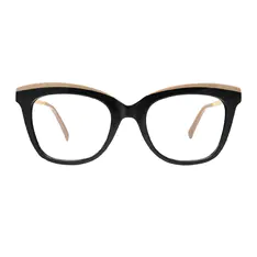 Cat-eye Black/Gold Eyeglasses