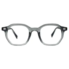 Geometric Transparent Gray Eyeglasses