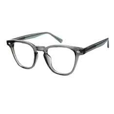 Square Transparent Gray Eyeglasses