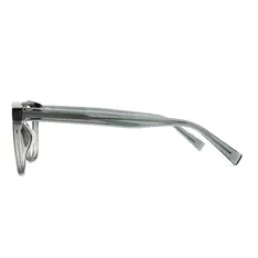 Square Transparent Gray Eyeglasses