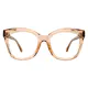 Cat-eye Transparent Amber Eyeglasses