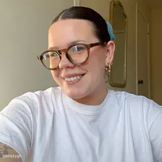 Round Transparent Green Eyeglasses