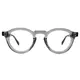 Round Transparent Gray Eyeglasses