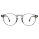 Round Transparent Gray Eyeglasses