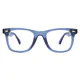 Square Transparent Blue Eyeglasses