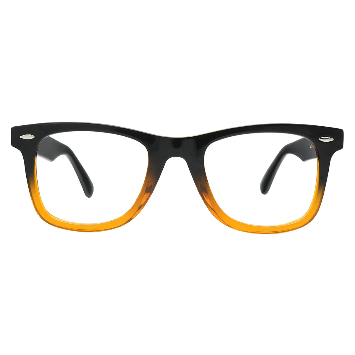 Square Black/Orange Eyeglasses