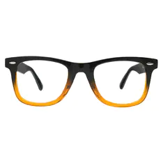Square Black/Orange Eyeglasses