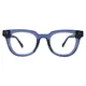 Square Transparent Blue Eyeglasses