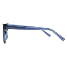 Square Transparent Blue Eyeglasses