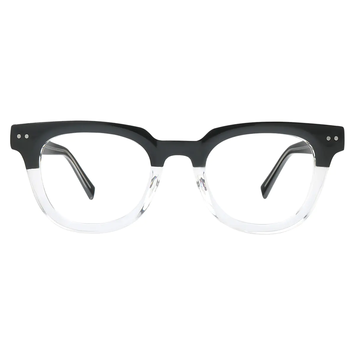 Square Black/White Eyeglasses