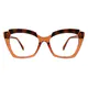 Square Light Brown Eyeglasses