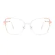 Cat-eye White/Gold Eyeglasses