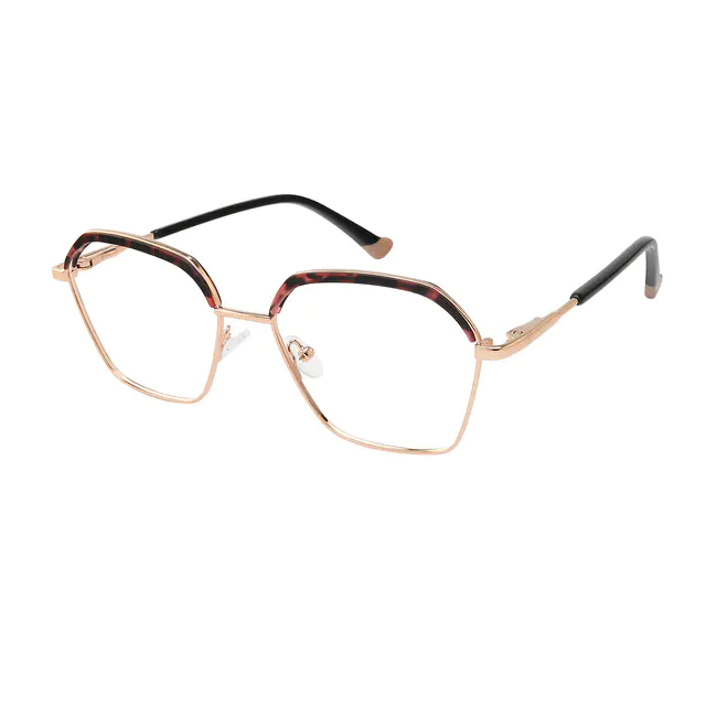 Geometric Tortoiseshell Eyeglasses