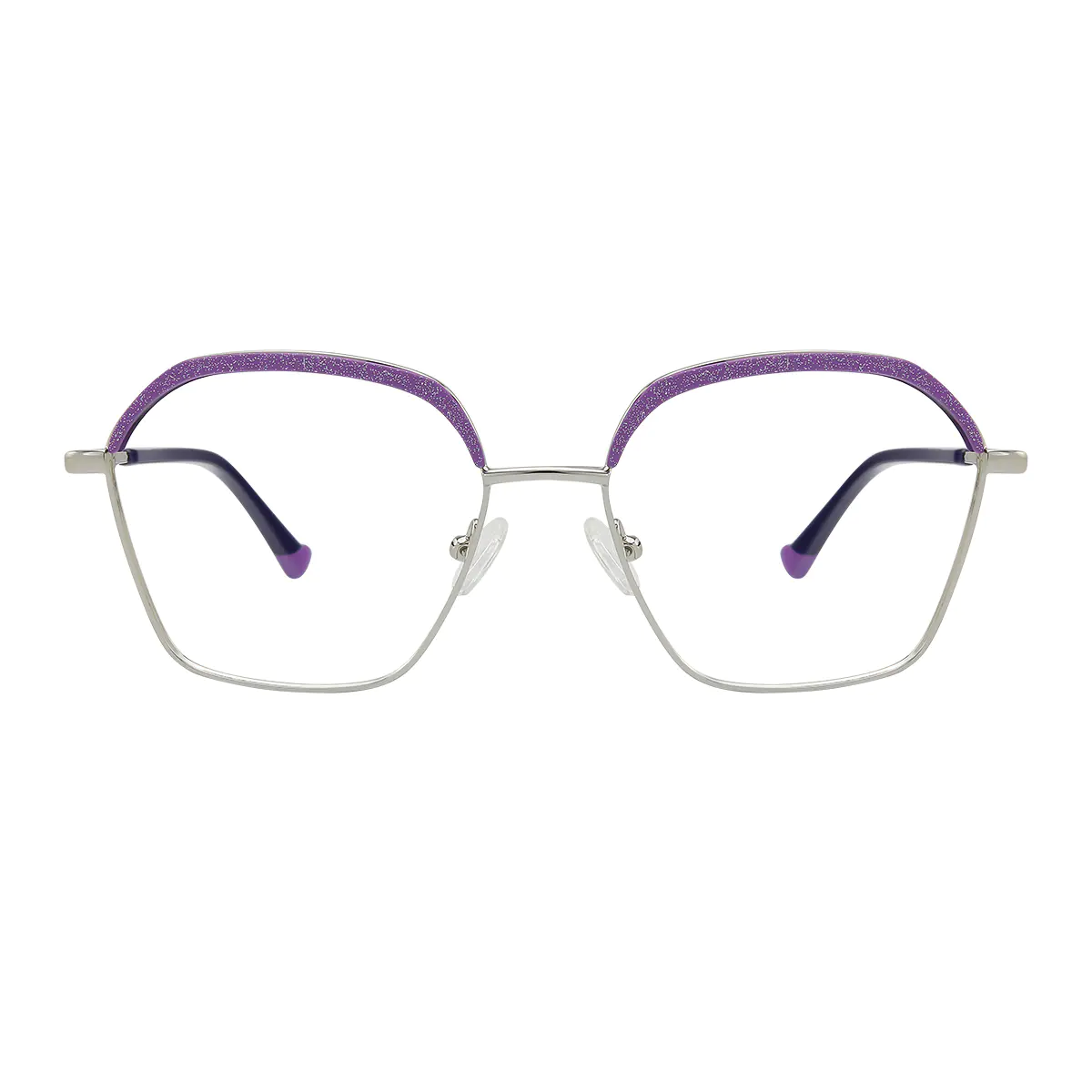 Geometric Purple Eyeglasses