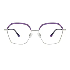 Geometric Purple Eyeglasses