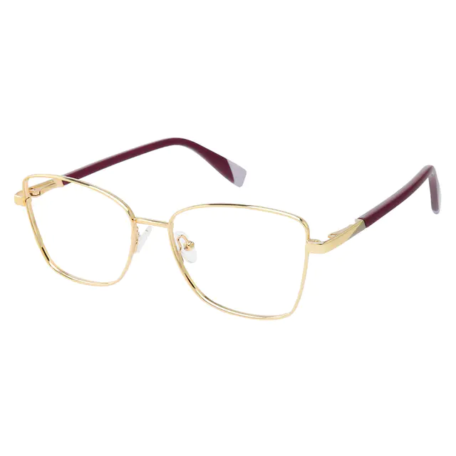Square Gold Eyeglasses