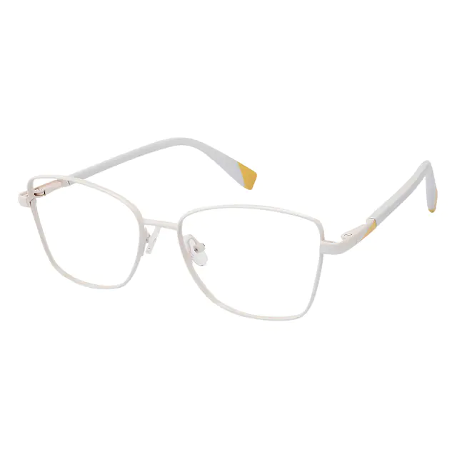 Square White Eyeglasses