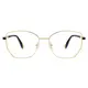 Geometric Gold Eyeglasses