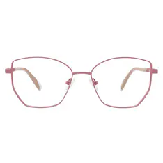 Geometric Pink Eyeglasses