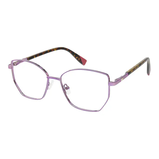 Geometric Purple Eyeglasses