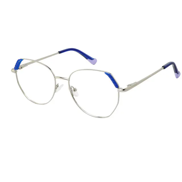 Geometric Silver Eyeglasses