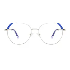 Geometric Silver Eyeglasses