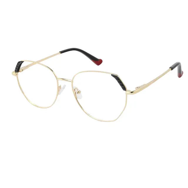 Geometric Gold Eyeglasses