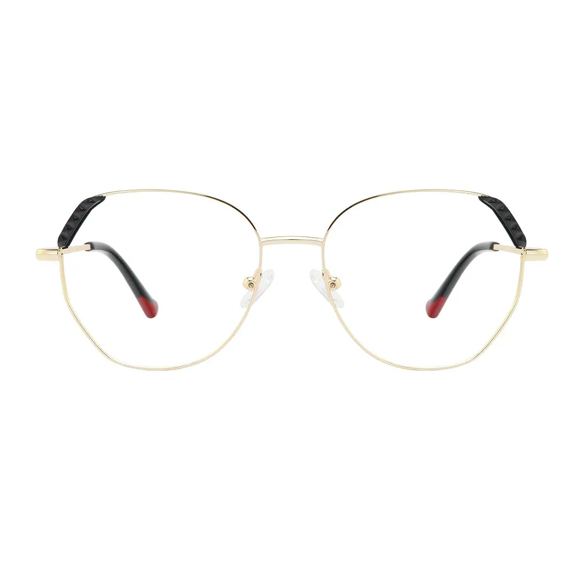 Geometric Gold Eyeglasses