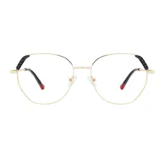 Geometric Gold Eyeglasses