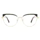 Cat-eye Gold/Black Eyeglasses