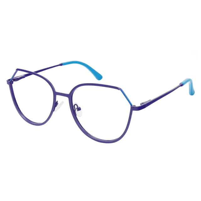 Geometric Purple Eyeglasses