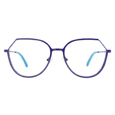 Geometric Purple Eyeglasses