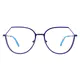 Geometric Purple Eyeglasses