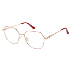 Square Red/Gold Eyeglasses