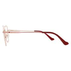 Square Red/Gold Eyeglasses