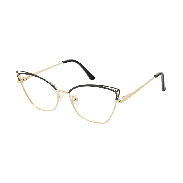 Cat-eye Black/Gold Eyeglasses