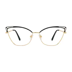 Cat-eye Black/Gold Eyeglasses