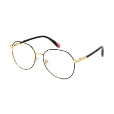 Round Black/Gold Eyeglasses