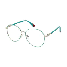 Round Green/Silver Eyeglasses