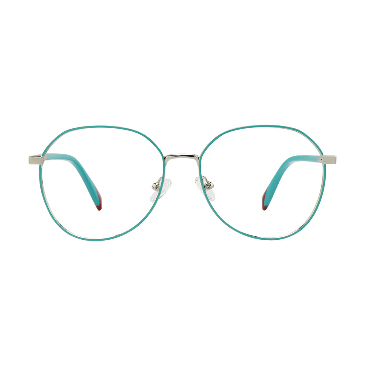 Round Green/Silver Eyeglasses