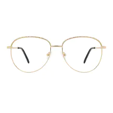 Aviator Gold Eyeglasses