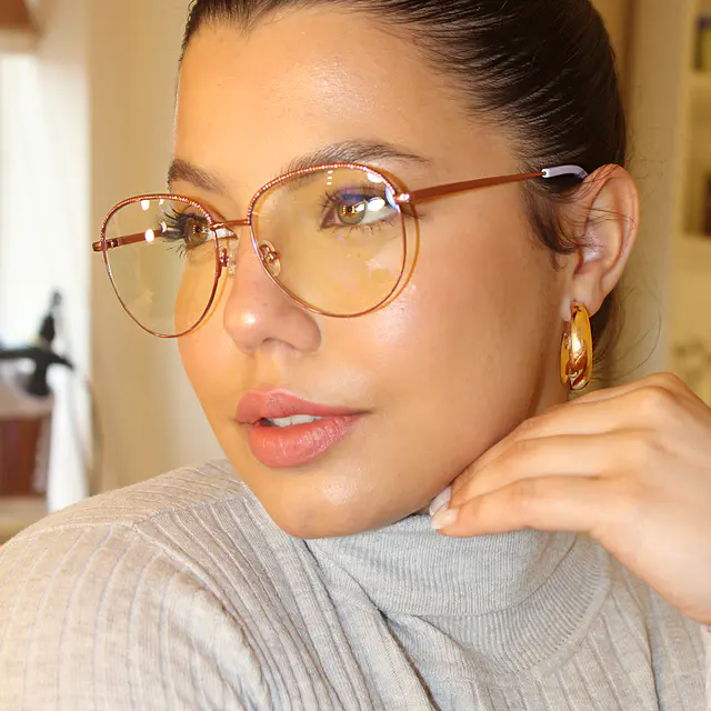 Aviator Rose Gold Eyeglasses