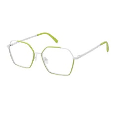 Square Green/White Eyeglasses