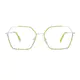 Square Green/White Eyeglasses